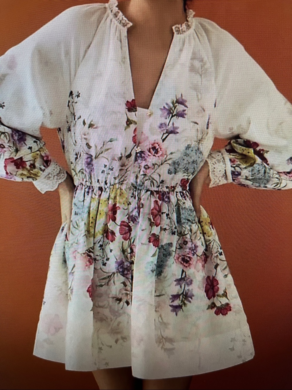 Anthropologie Let Me Be V-Neck A-Line Mini Dress Size XL